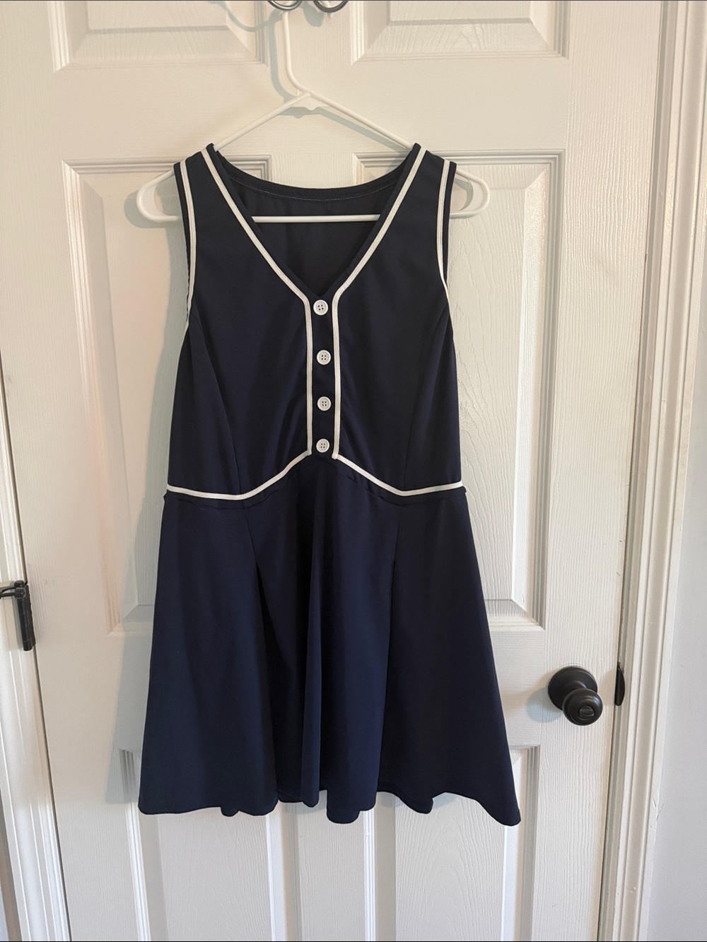 HALARA Navy Dress Tennis dress with White Trim & matching shorts w/ pocket